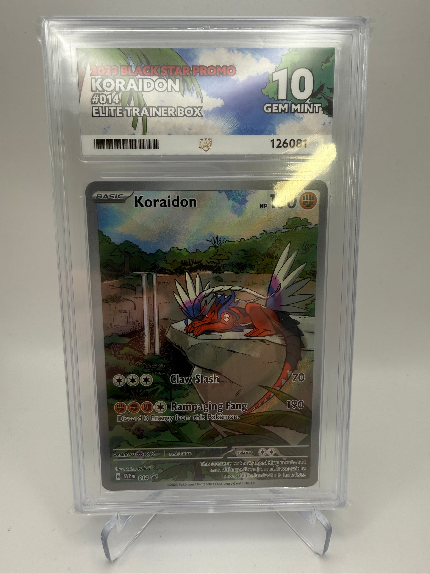 Ace 10 Gem Mint (Ace Label) - Koraidon #014 Elite Trainer Box Promo - Pokemon Graded