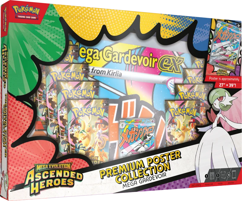 ***PREORDER*** Mega Gardevoir EX Pokemon Mega Evolution Ascended Heroes Premium Poster Collection