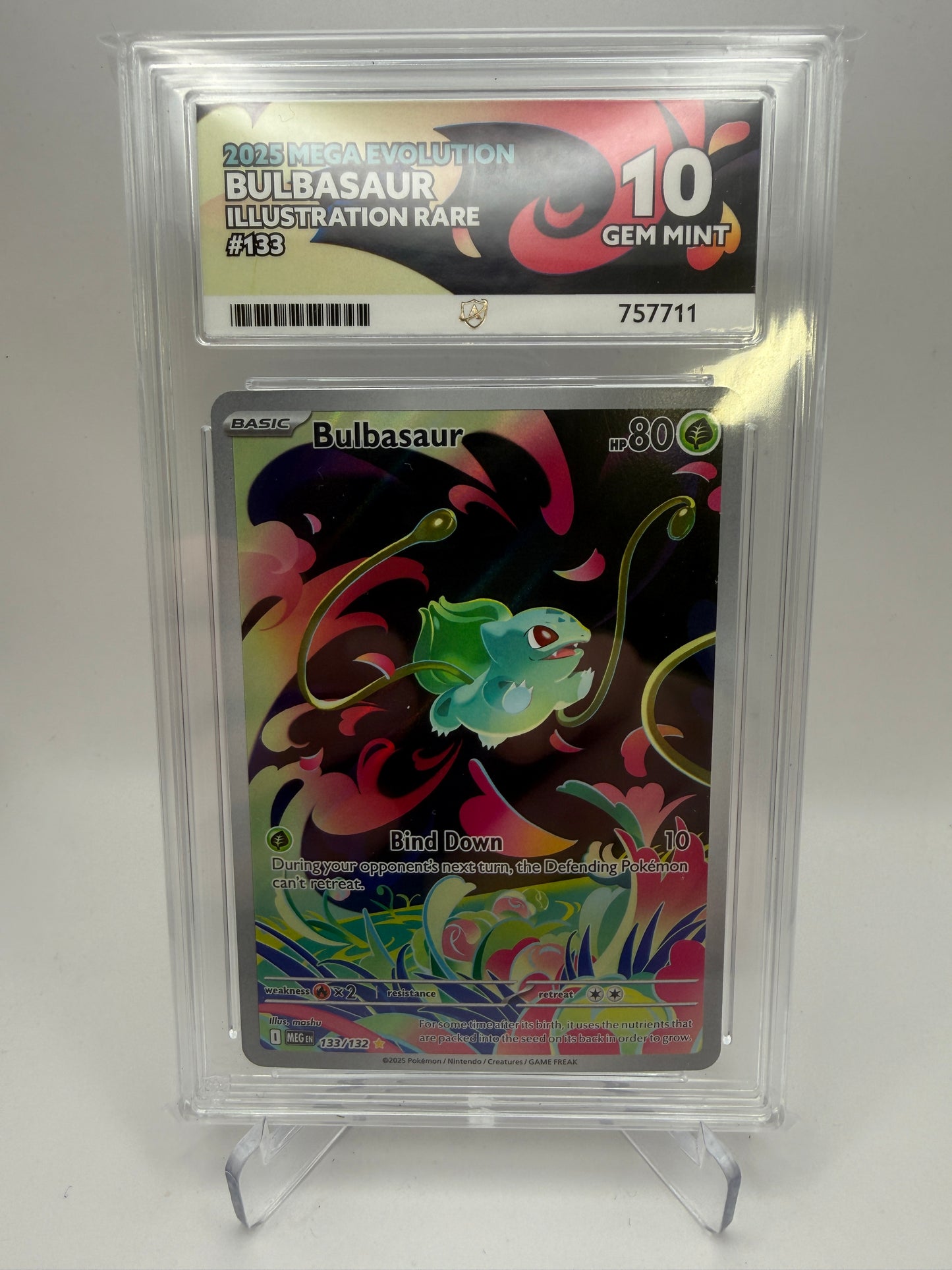 Ace 10 Gem Mint (Ace Label) - Bulbasaur #133 Mega Evolution - Pokemon Graded - Perfect Subgrades