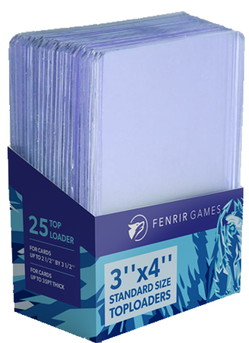 Fenrir Games 3”x4” Standard Size Toploaders (25 Pack)