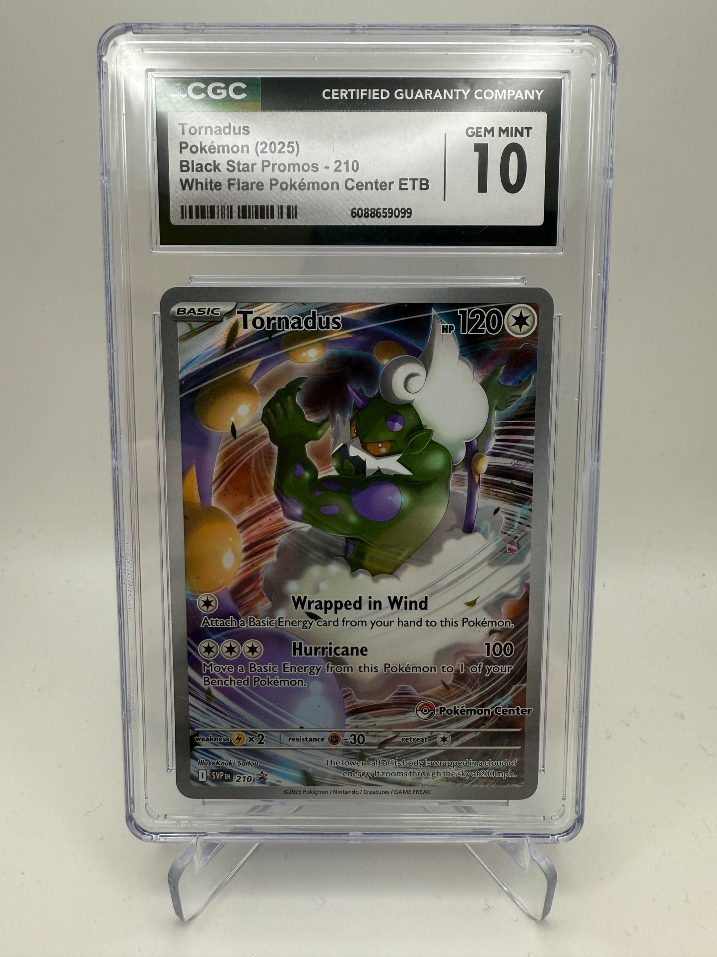 CGC 10 Gem Mint - Tornadus (Pokemon Center) #210 White Flare Elite Trainer Box - Graded