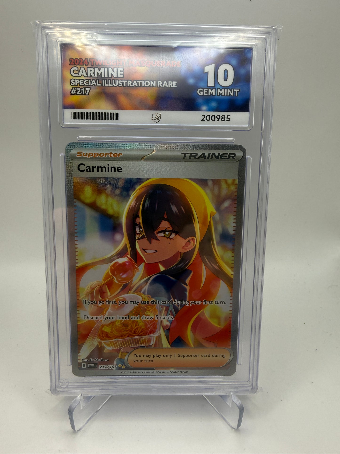 ACE 10 Gem Mint - Carmine #217 Twilight Masquerade - Graded Pokemon
