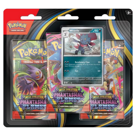 Pokemon - Mega Evolution - Phantasmal Flames - 3-Pack Blister