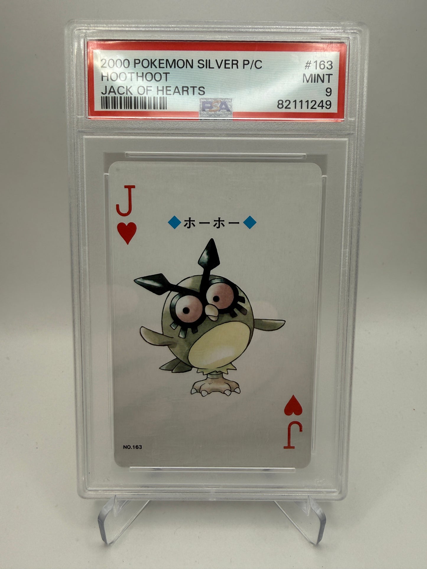 PSA 9 Mint - Hoothoot #163 Jack of Hearts 2000 Silver P/C - Graded Pokemon