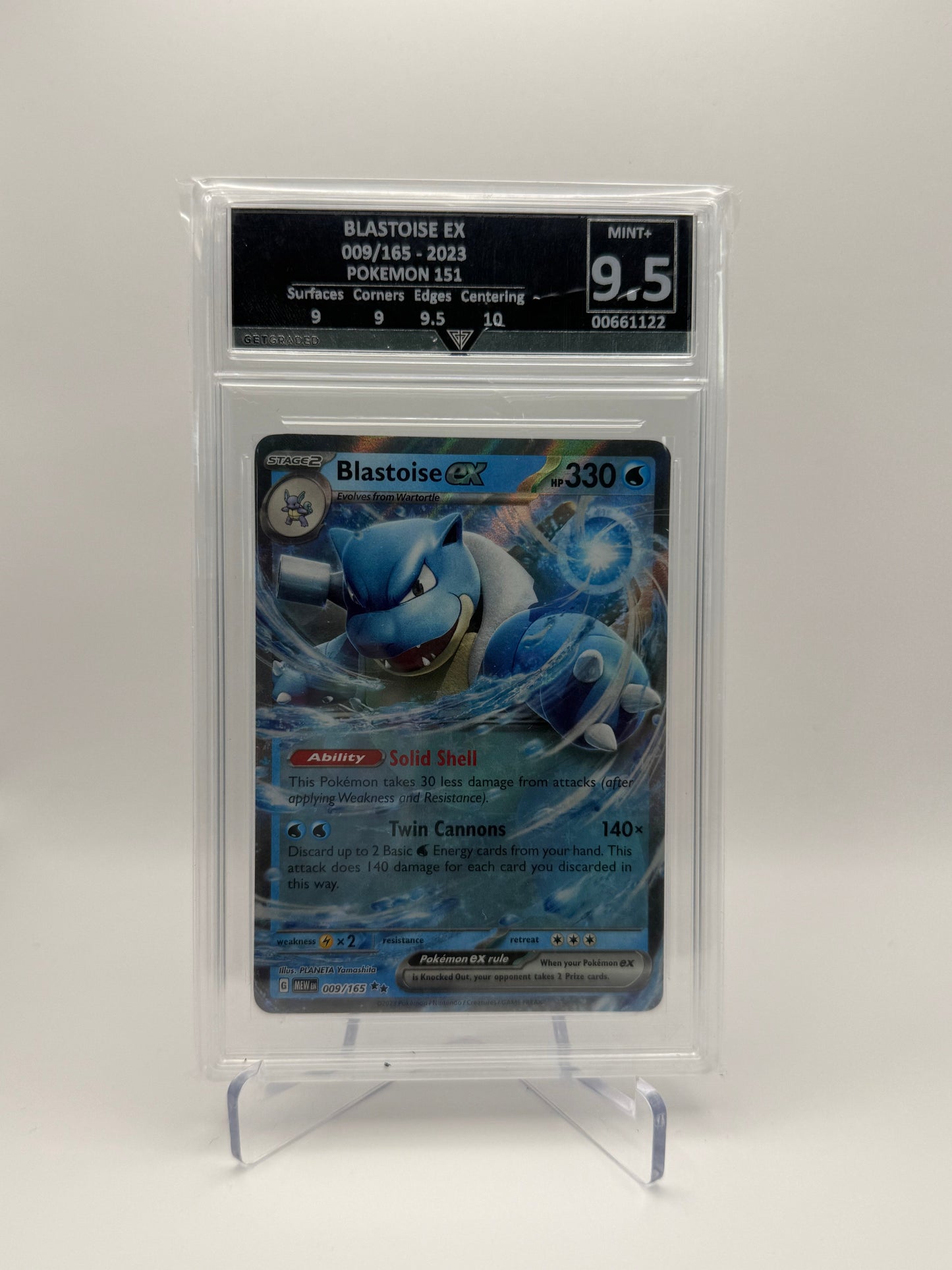 Blastoise EX #009 Pokemon 151 Get Graded 9.5 Mint+
