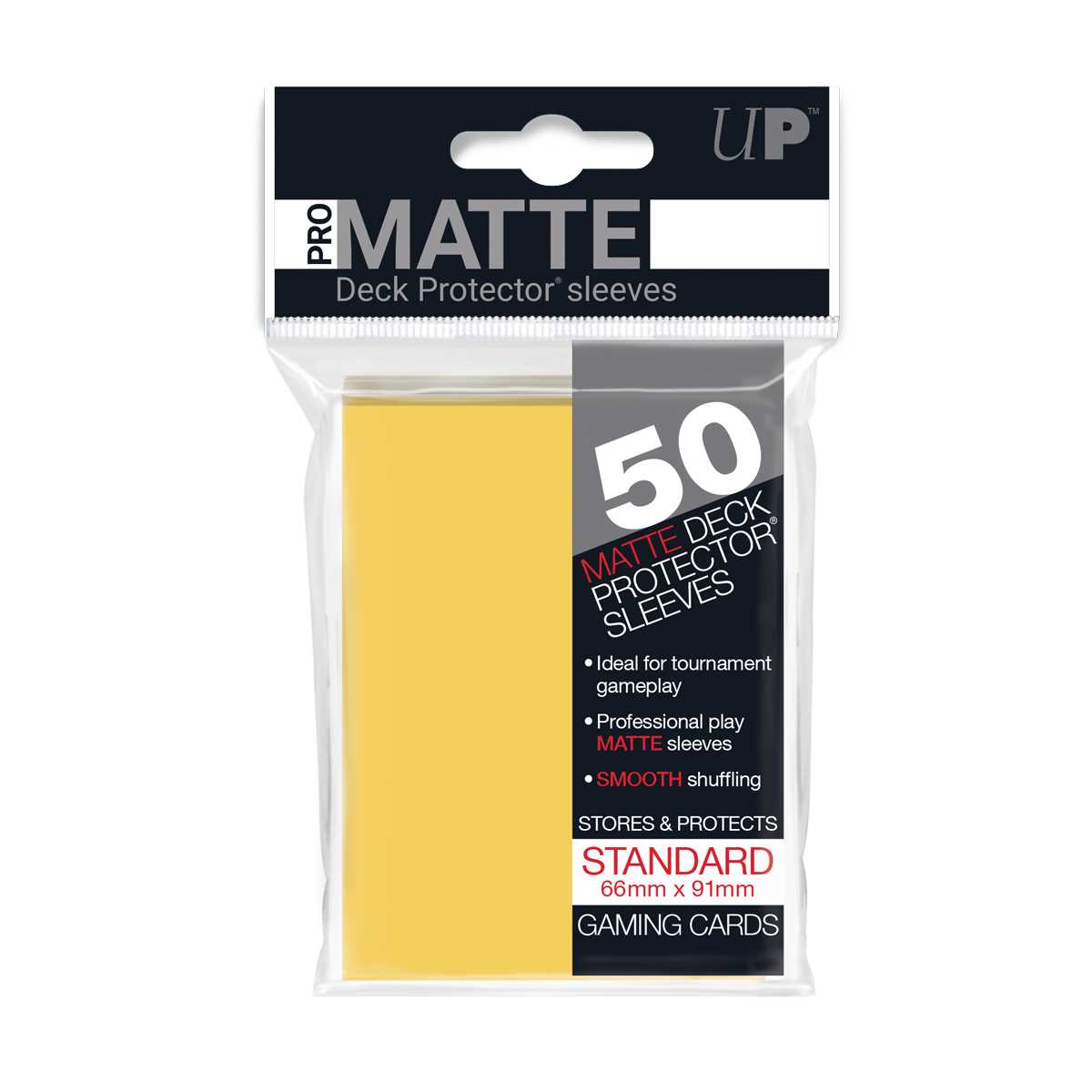 Deck Protector Standard Size Yellow Sleeves 50 Count