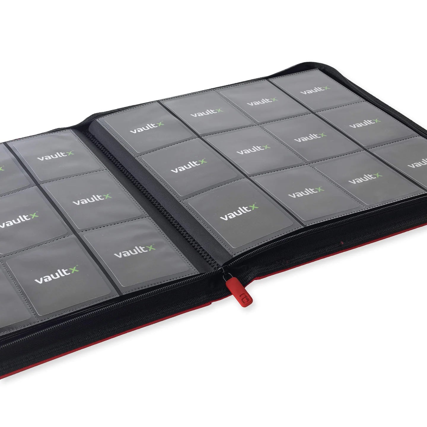 Vault X - 12-Pocket Exo-Tec® Zip Binder XL Fire Red