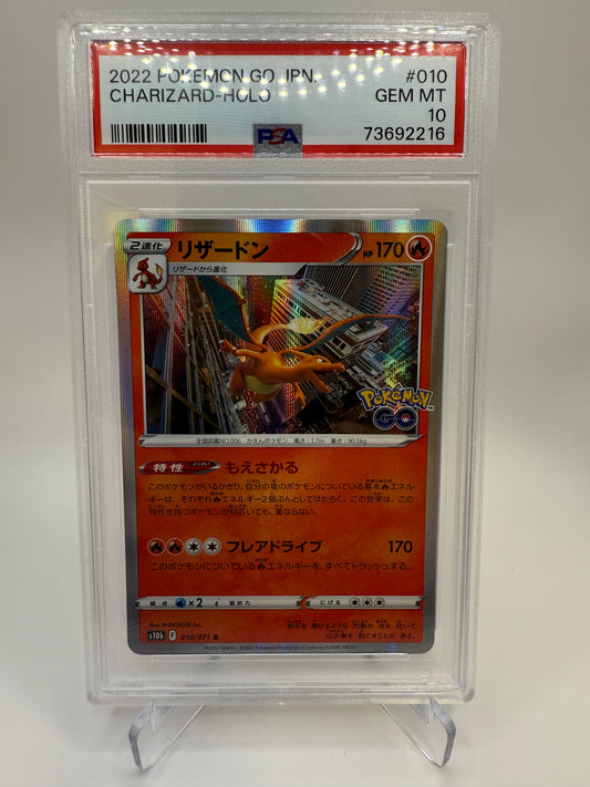 PSA 10 Gem Mint - Charizard #10 Pokemon Japanese Go, Graded