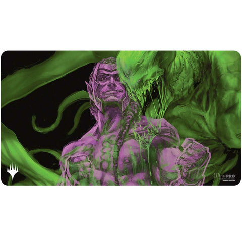 MTG Duskmourn Playmat featuring Tyvar, the Pummeler (Double Exposure Alt)