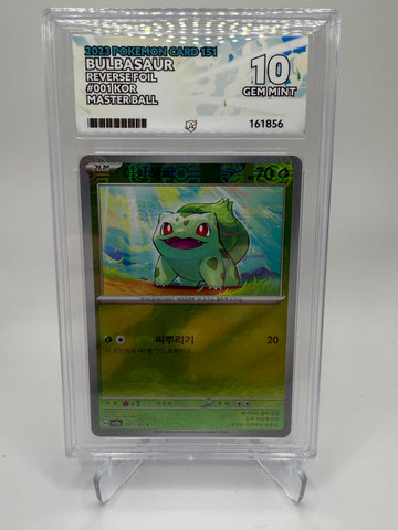 Ace 10 Gem Mint (Ace Label) Bulbasaur #001 (Master Ball) Pokemon Japanese Scarlet & Violet 151, Graded
