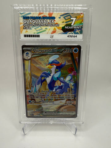 Ace 7 Near Mint (Ace Label) Quaquaval EX #260 Pokemon Paldea Evolved, Graded