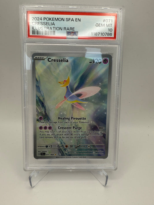 PSA 10 Gem Mint - Cresselia #071 Shrouded Fable Illustration Rare - Graded