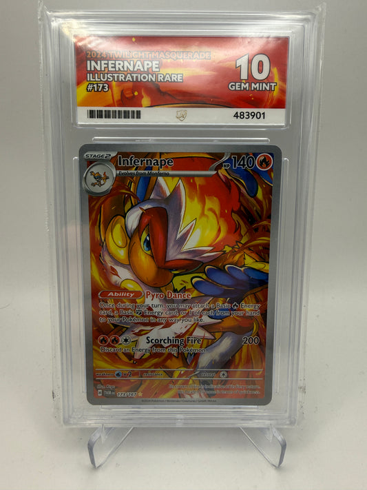 Ace 10 Gem Mint - Infernape #173 Twilight Masquerade - Pokemon Graded