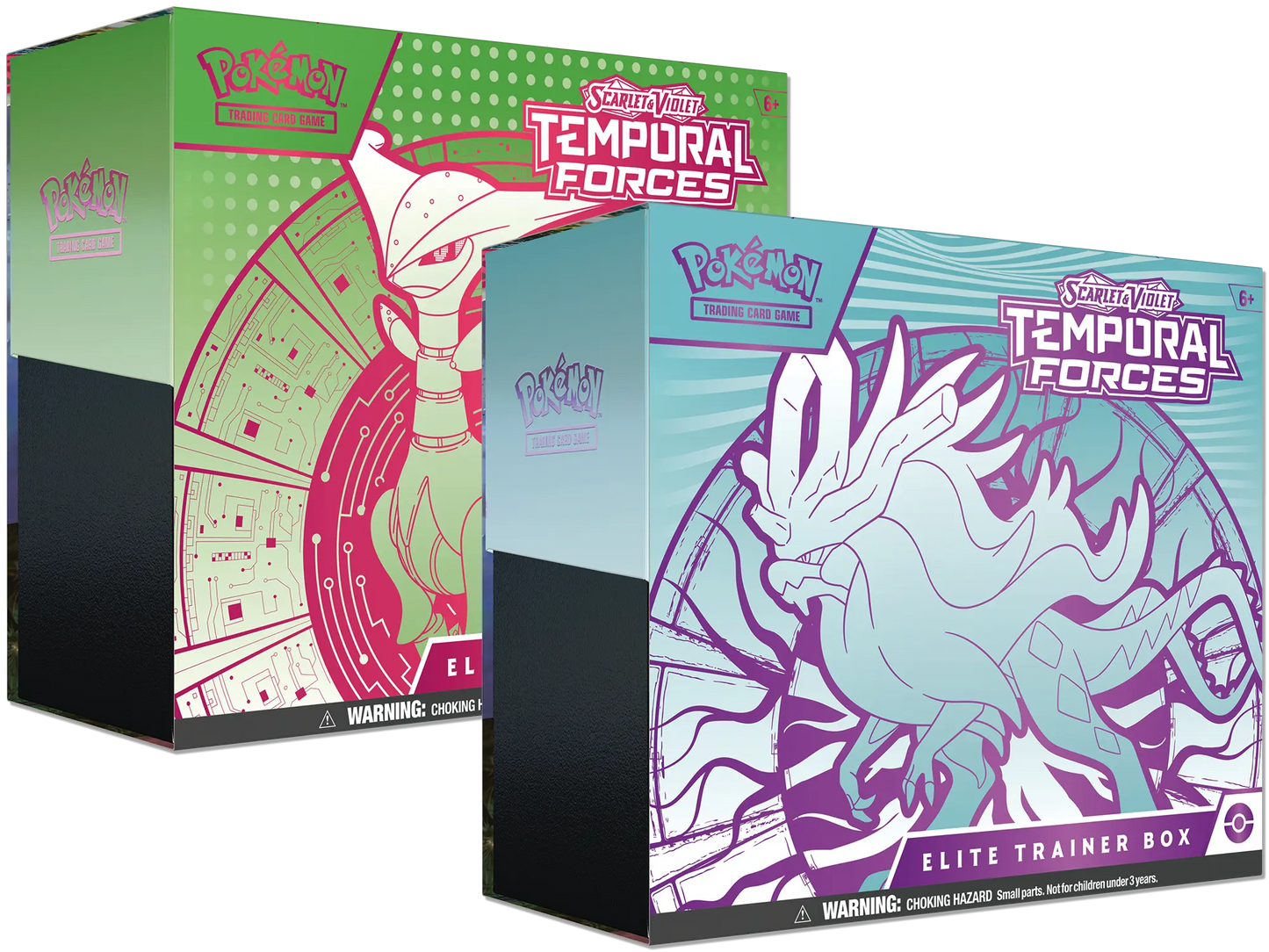 Pokémon TCG: Scarlet and Violet 5 - Temporal Forces - Elite Trainer Box: Walking Wake and Iron Leaves