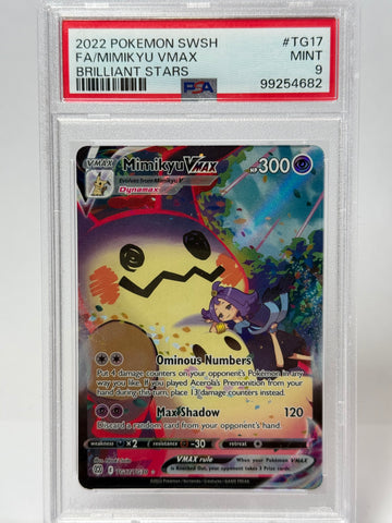 PSA 9 Mint - Mimikyu Vmax #TG17 Brilliant Stars