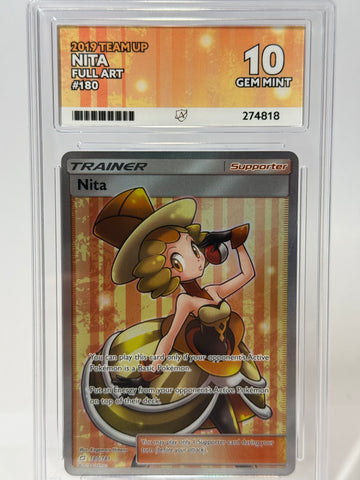 Ace 10 Gem Mint Ace Label - Nita Full Art #180