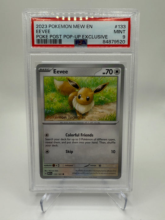 PSA 9 Mint - Eevee (Pokemon Together) #133 Pokemon Starlet & Violet 151, Graded
