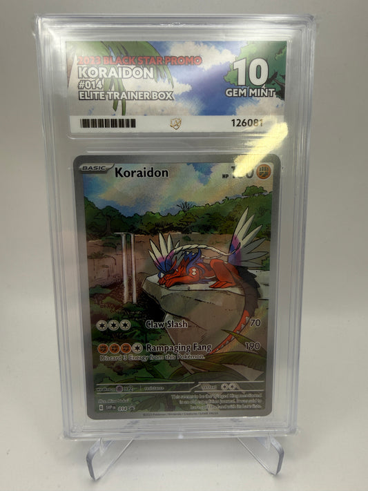 Ace 10 Gem Mint (Ace Label) - Koraidon #014 Elite Trainer Box Promo - Pokemon Graded