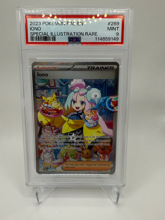 PSA 9 Mint - Iono #269 Special Illustration Rare Pokemon Paldea Evolved, Graded
