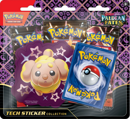 Pokémon TCG: Scarlet & Violet 4.5 Paldean Fates Tech Sticker Box - Fidough/Greavard/Maschiff