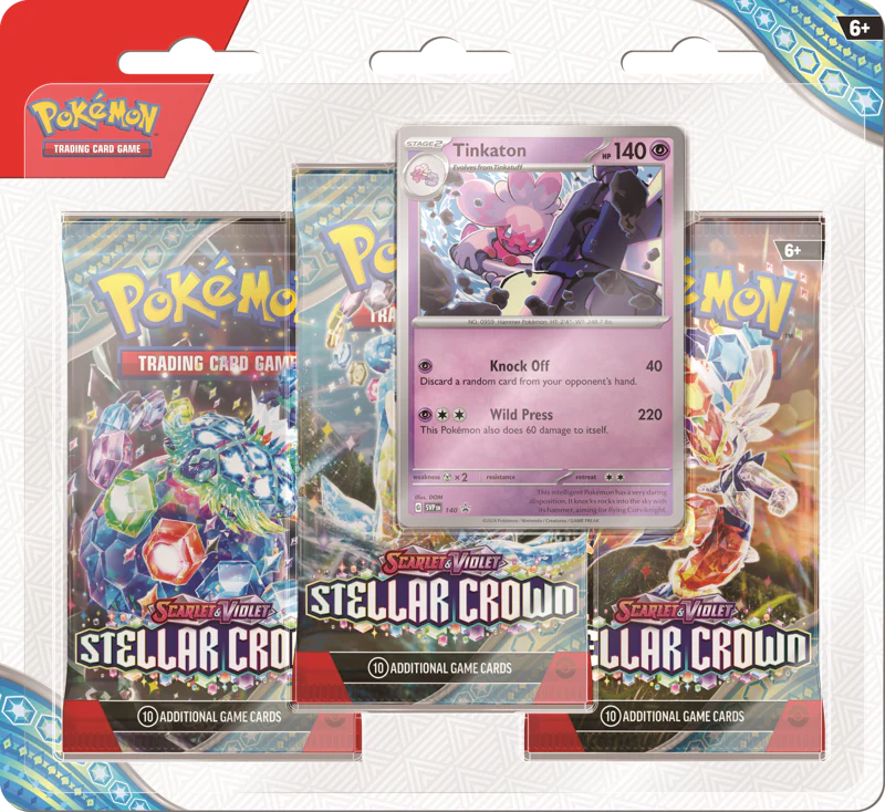 Stellar Crown 3 Pack Blister(Triple Pack) : Pokémon TCG: Scarlet & Violet