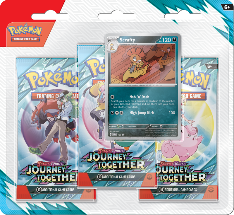 Pokemon TCG: Scarlet & Violet 9 – Journey Together - 3-Pack Blister