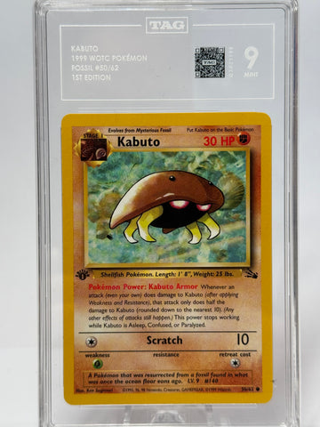 TAG 9 Mint - Kabuto 1st Edition #50 Fossil