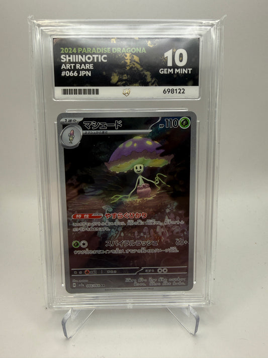 ACE 10 Gem Mint - Shiinotic #066 Japanese Paradise Dragona - Graded Pokemon