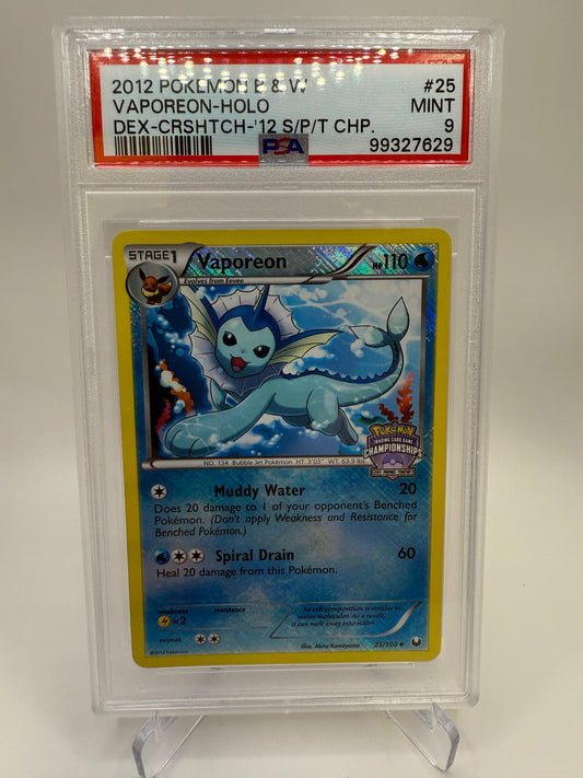 PSA 9 Mint - Vaporeon (Championship)  #25 Pokemon Dark Explorers, Grading