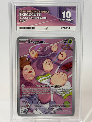 Ace 10 Gem Mint Ace Label - Exeggcute Illustration Rare #192