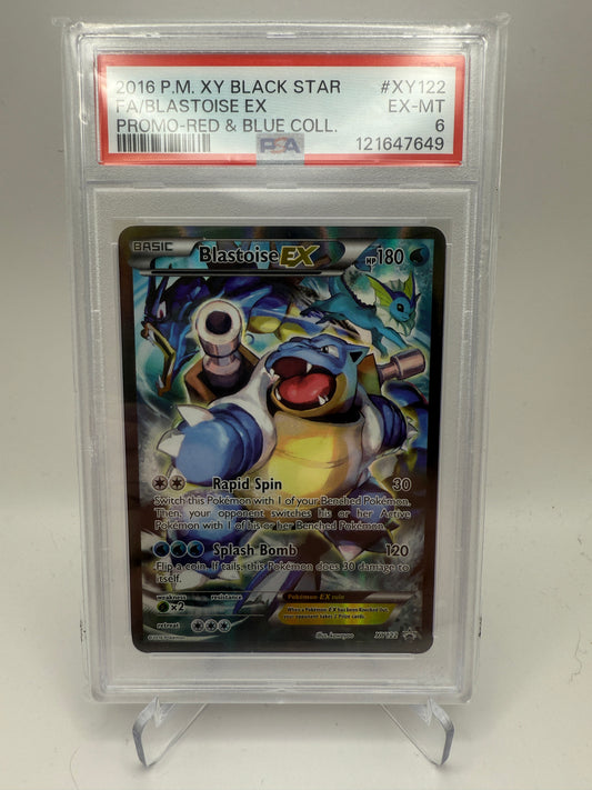 PSA 6 Excellent/Mint - Blastoise Ex #XY122 Pokemon Red & Blue Collection - Graded
