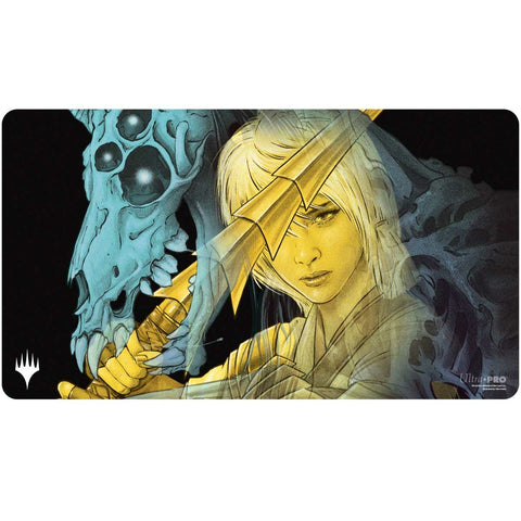 MTG Duskmourn Playmat featuring The Wandering Rescuer (Double Exposure Alt)