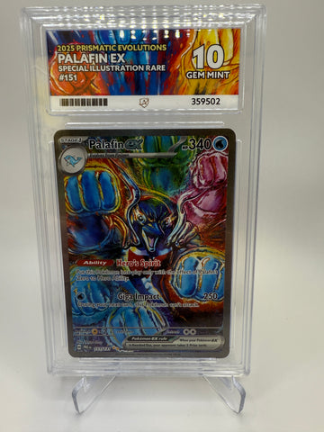 Ace 10 Gem Mint (Ace Label) Palafin EX #151 Pokemon Prismatic Evolutions, Graded