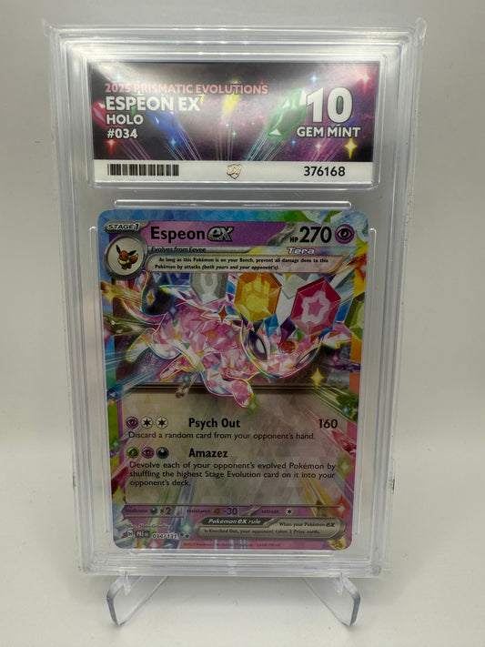 Ace 10 Gem Mint (Ace Label) - Espeon EX #034 Prismatic Evolutions - Pokemon Graded
