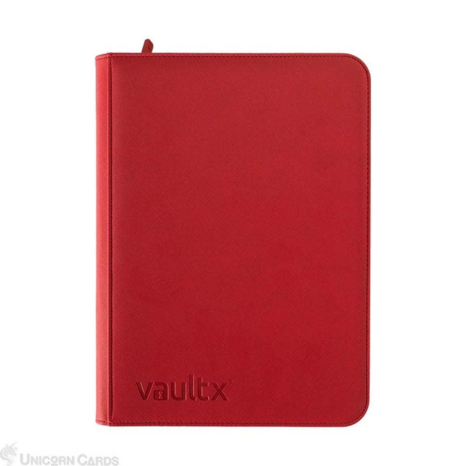 9-Pocket Exo-Tec® Zip Binder Fire Red