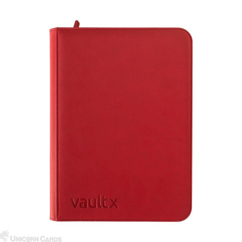 9-Pocket Exo-Tec® Zip Binder Fire Red