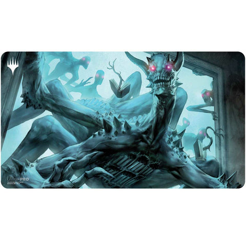 MTG Duskmourn Playmat featuring Overlord of the Floodpits