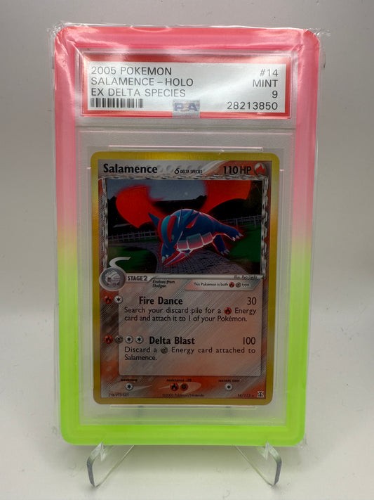 PSA 9 Mint - Salamence Holo #14 EX Delta Species - Pokemon Graded