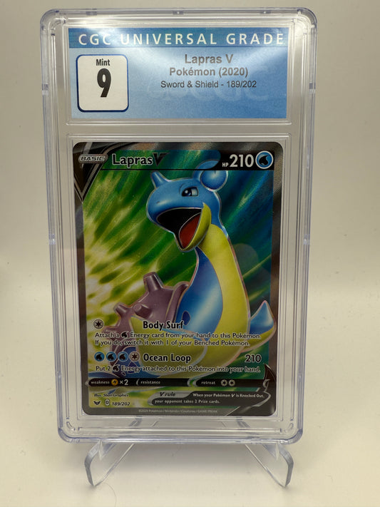 CGC 9 Mint - Lapras V #189 Pokemon Sword & Shield - Graded