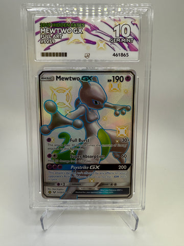 Ace 10 Gem Mint (Ace Label) - Mewtwo GX #SV59 Pokemon Hidden Fates, Graded