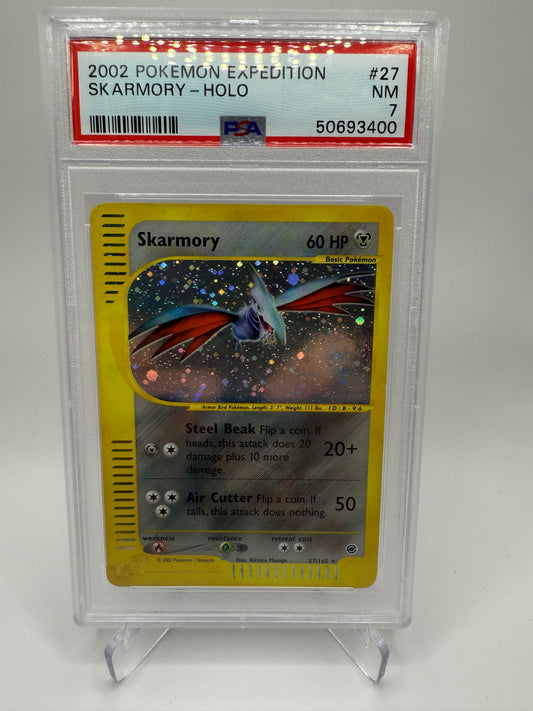 PSA 7 Near Mint - Skarmory #27 Holo Pokemon Expedition, Graded