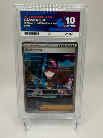 Ace 10 Gem Mint (Ace Label) Cassiopeia #94 Special Illustration Rare Pokemon Shrouded Fable, Graded