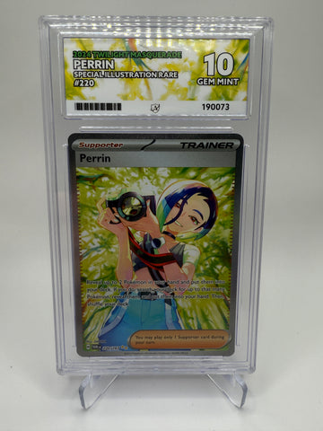 Ace 10 Gem Mint (Ace Label) Perrin #220 Special Illustration Rare Pokemon Twilight Masquerade, Graded