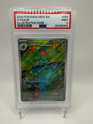 PSA 9 Mint - Ivysaur Illustration Rare #167 Pokemon Scarlet & Violet 151, Graded