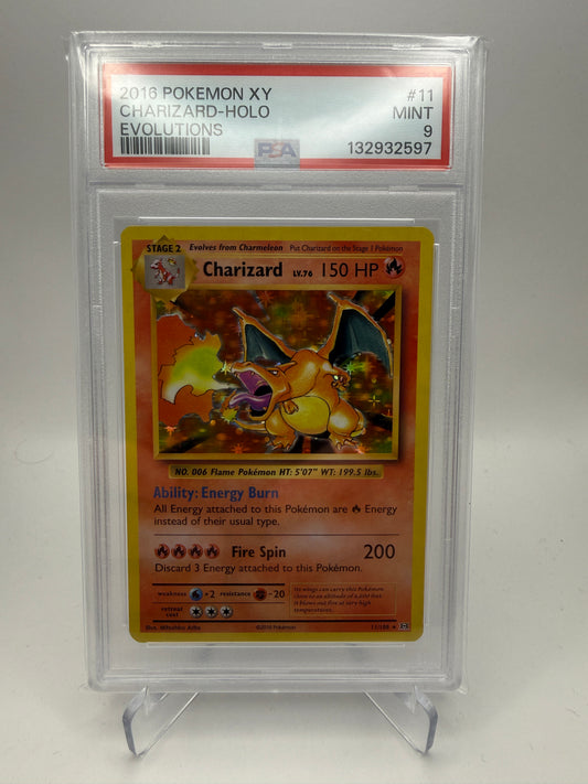 PSA 9 Mint - Charizard #11 XY Evolutions - Pokemon Graded