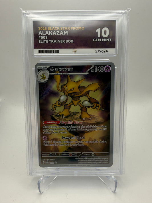Ace 10 Gem Mint - Alakazam #009 Elite Trainer Box - Pokemon Graded