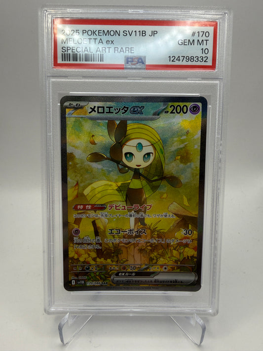 PSA 10 Gem Mint - Meloetta EX #170 Japanese Black Bolt - Graded Pokemon