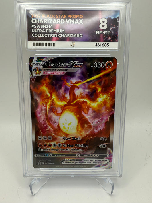 Ace 8 Near Mint/Mint - Charizard Vmax #SWSH261 Pokemon Ultra Premium Collection - Graded
