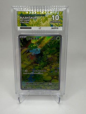 Ace 10 Gem Mint (Ace Label) Bulbasaur Art Rare #166 Pokemon Japanese Scarlet & Violet 151, Graded