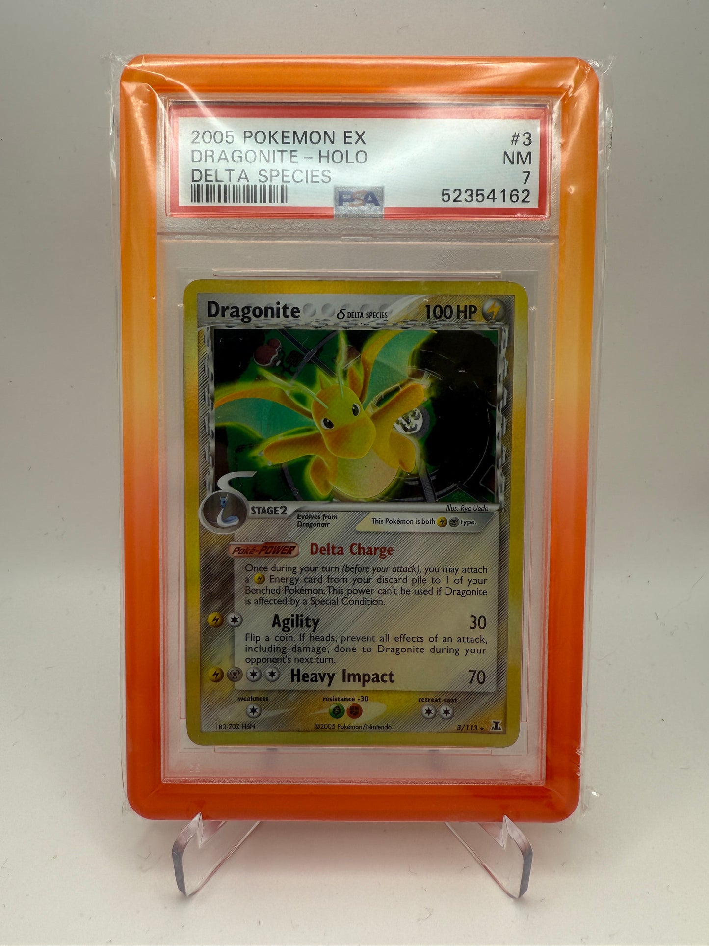 PSA 7 Near Mint - Dragonite Holo #3 Delta Species - Pokemon Graded